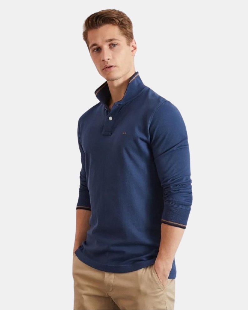 Eden Park Casual LS Polo Shirt