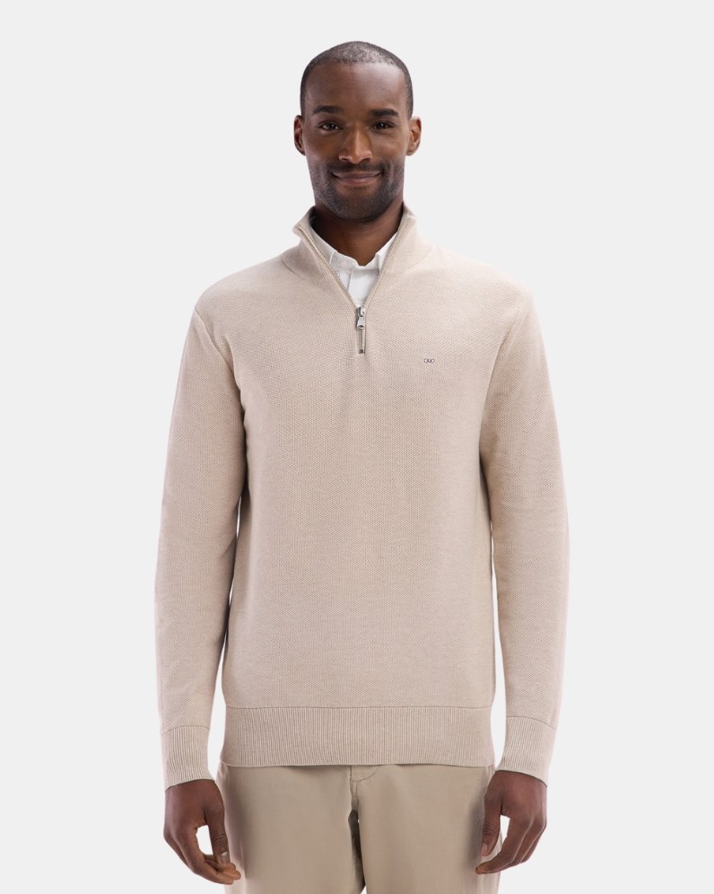 Cotton Half Zip Jumper