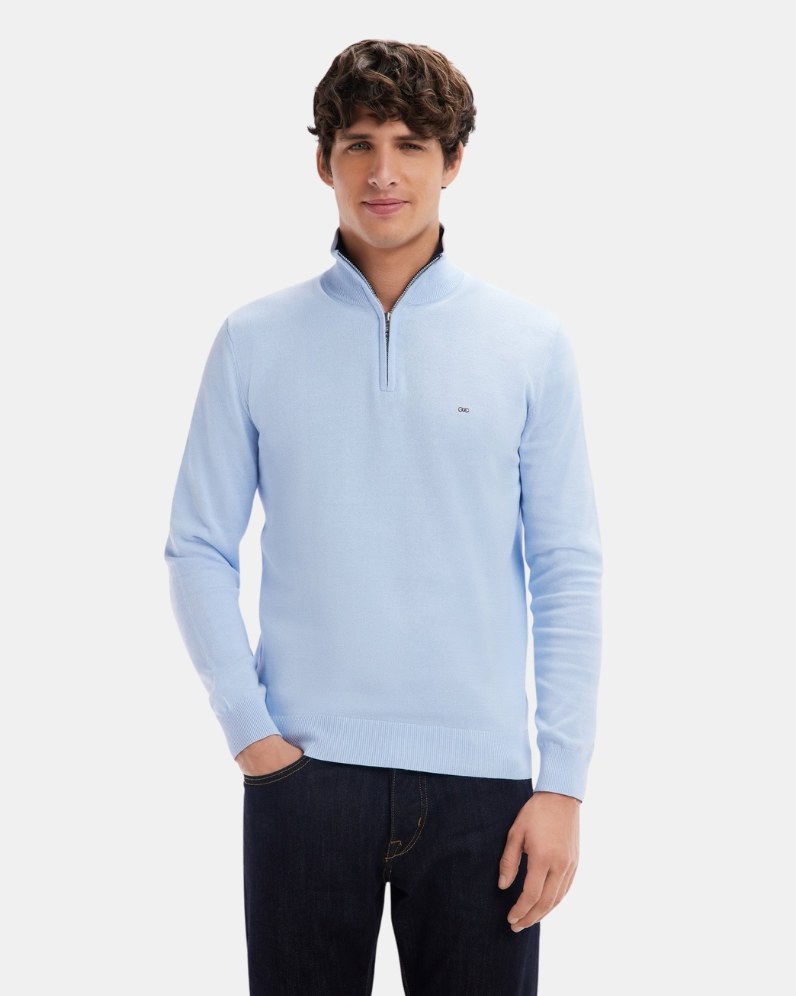 Cotton Half Zip Jumper
