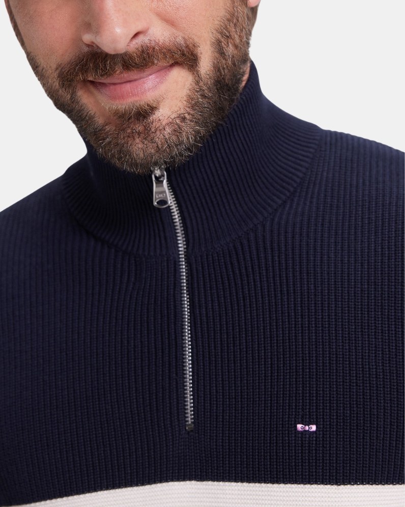 Block Half Zip Jumper