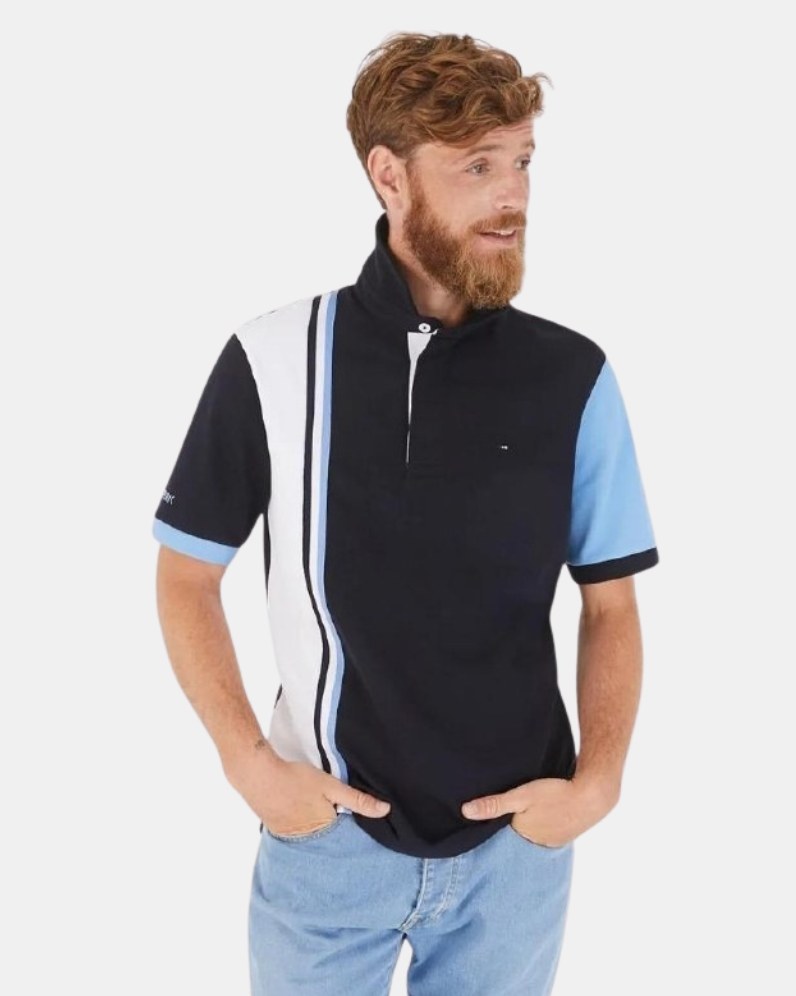 Pique Colour Block Polo