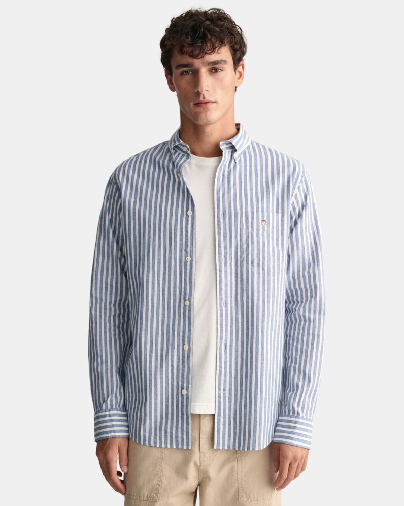 Cotton Linen Stripe Shirt