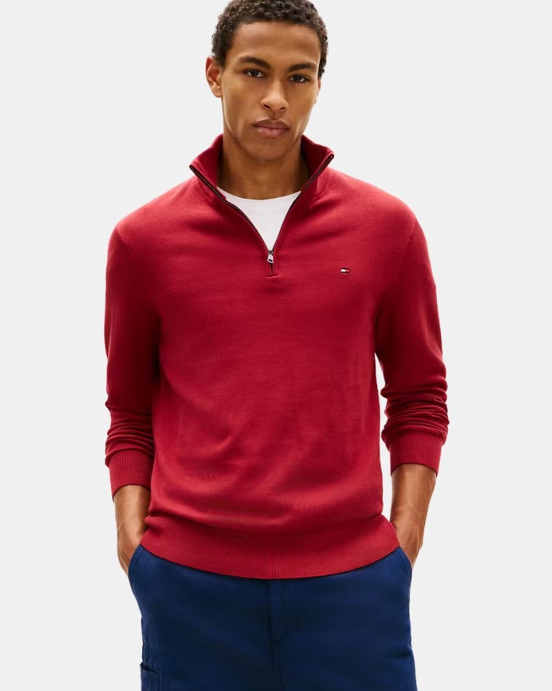 Essential Mock Knit Half Zip