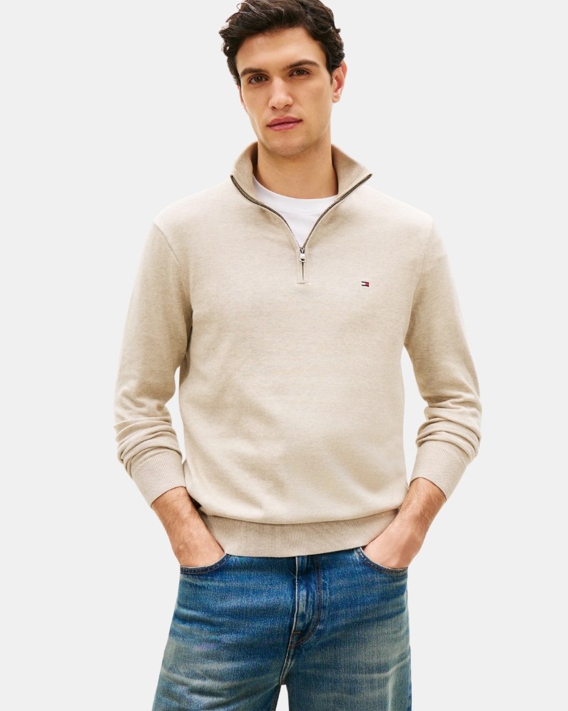 Essential Mock Knit Half Zip