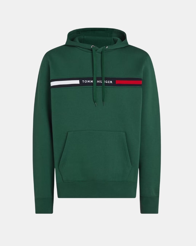 Logo Chest Stripe Hood