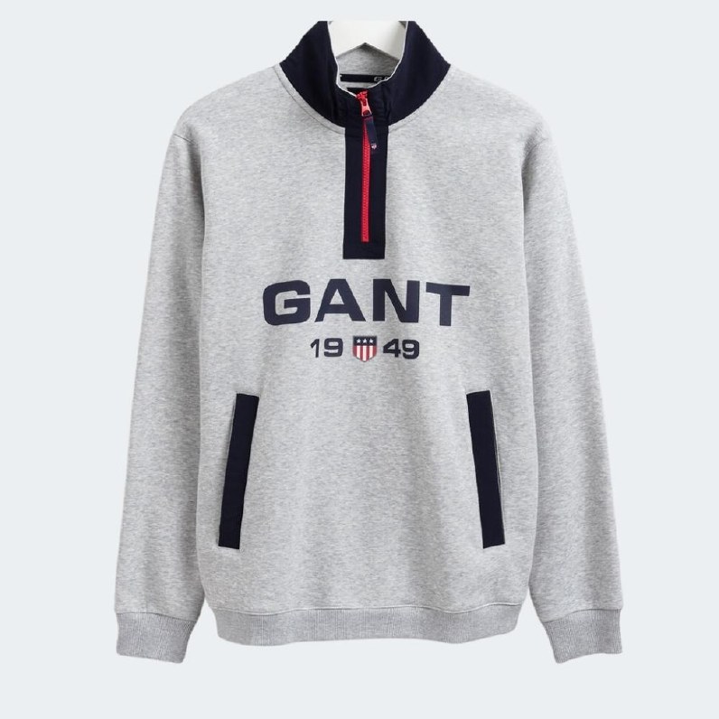 Gant Retro Logo Half-Zip Sweater