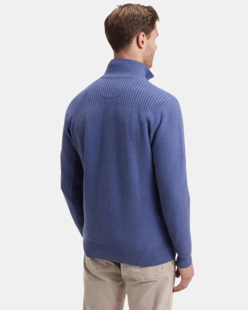 Half Zip Textured Jumper