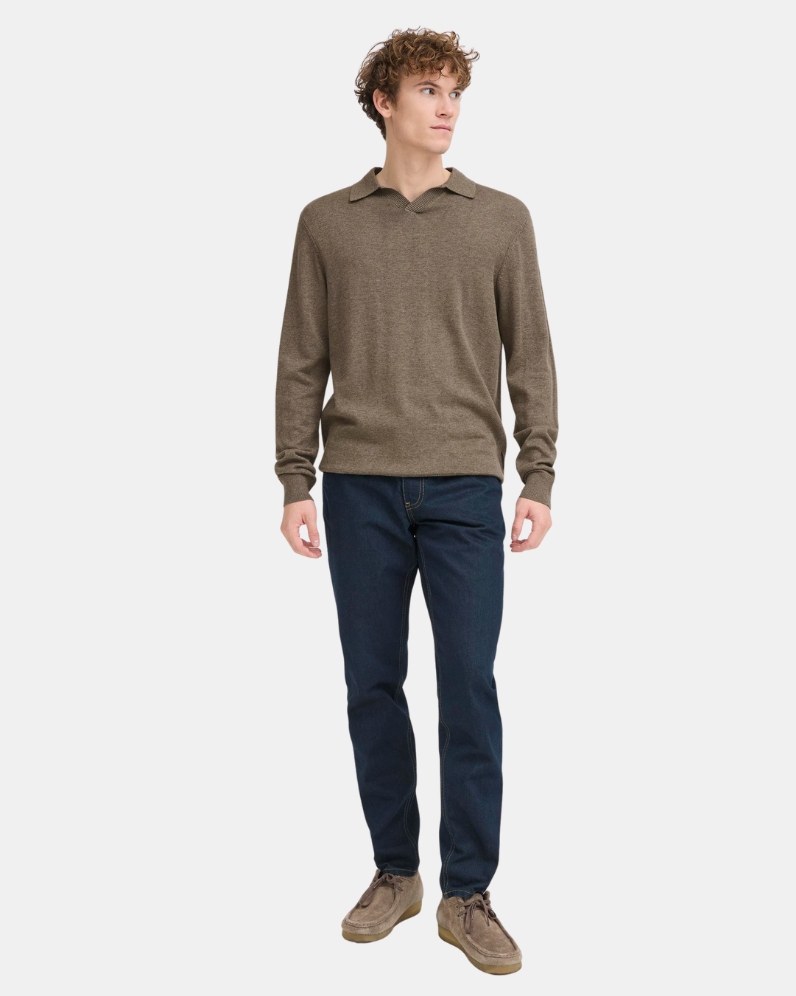 Bells LS Knit Polo Shiet