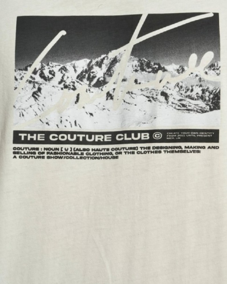 The Couture Club Cut Out Box Print Tee