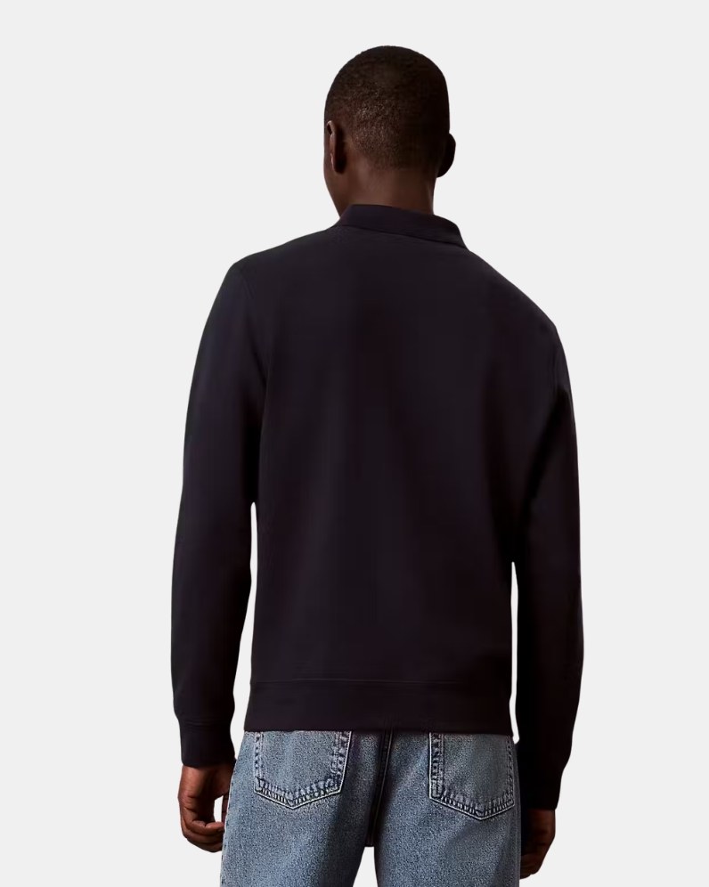Cotton Terry Polo Sweater