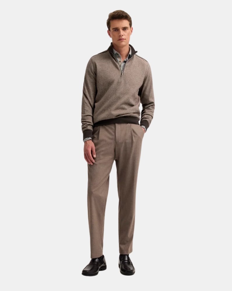 Texture Half Zip Jumper