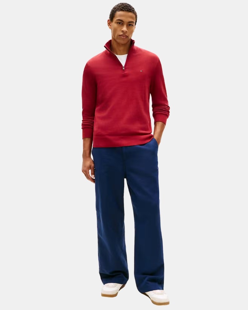 Essential Mock Knit Half Zip