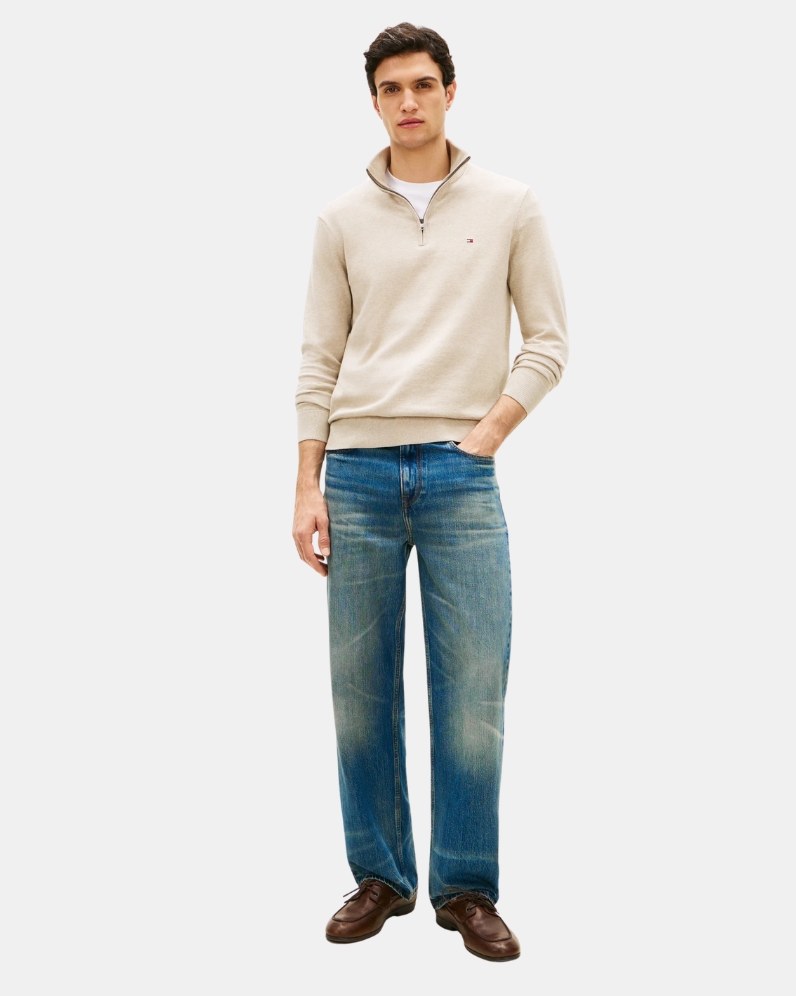 Essential Mock Knit Half Zip