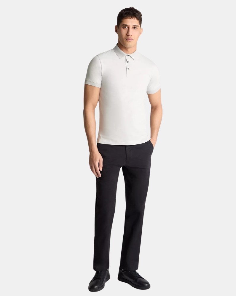 Tapered Cotton Stretch Polo