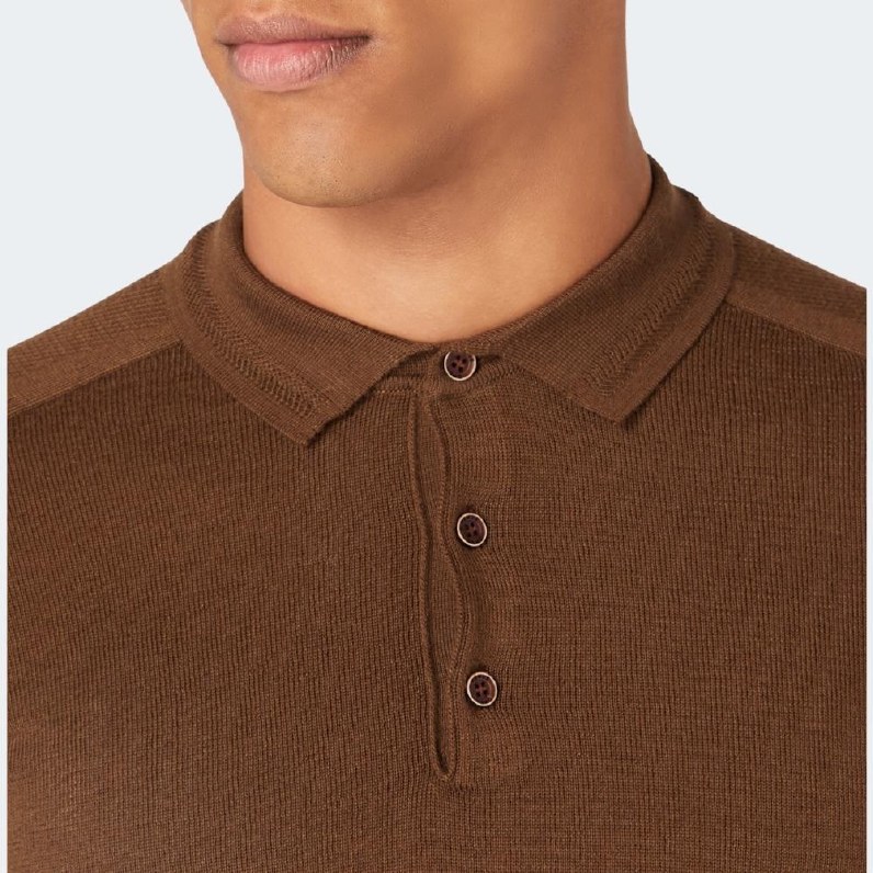 Remus Uomo Cotton LS Polo Shirt