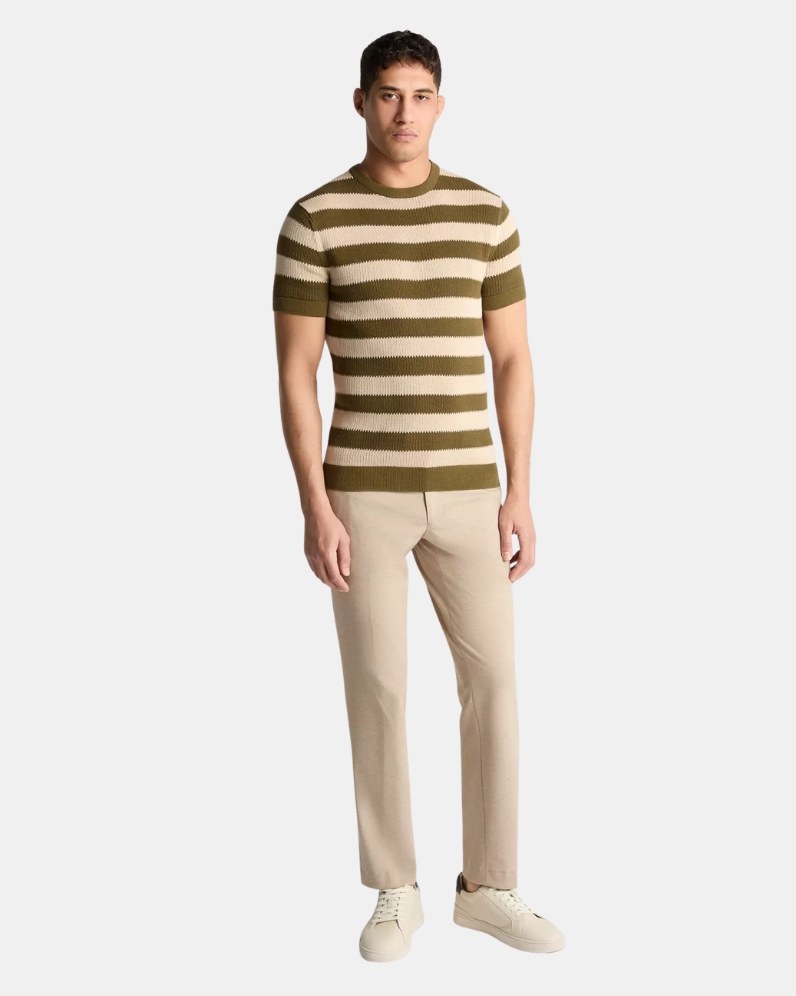 Stripe Knit T-Shirt