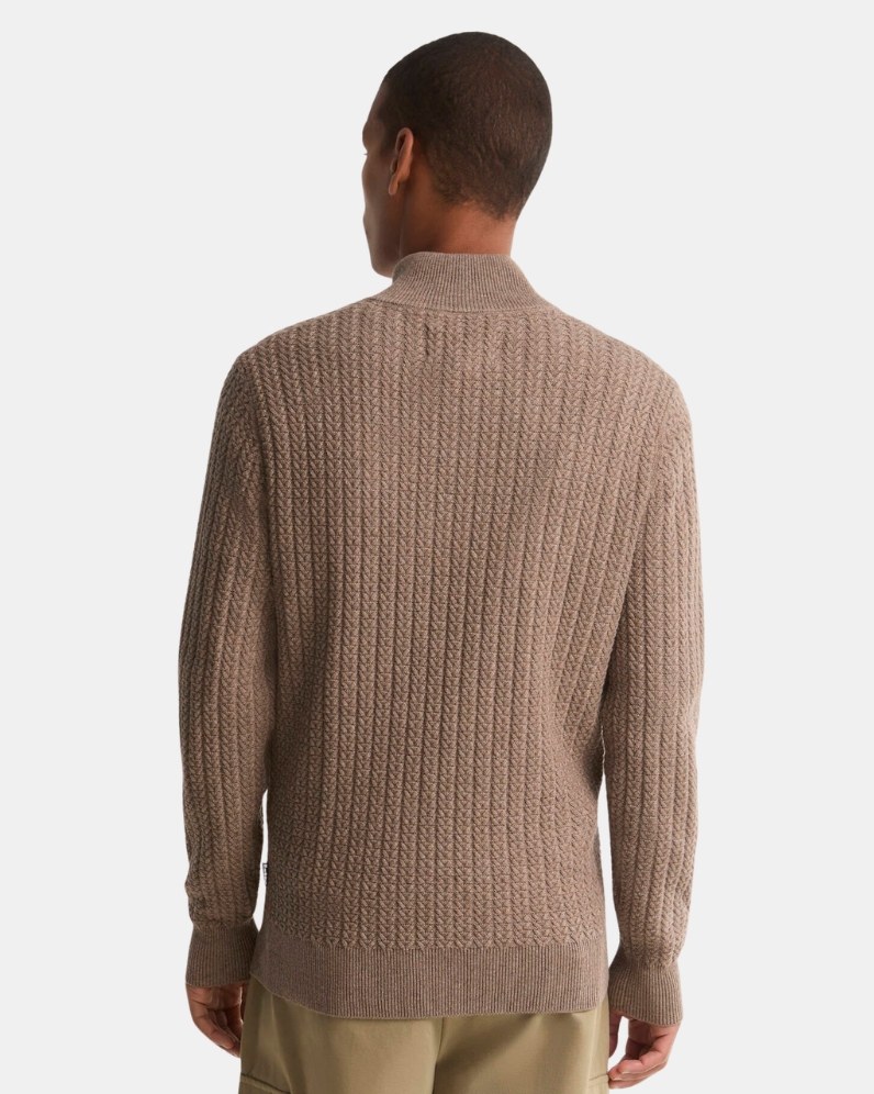 Herringbone Half Zip Jumper