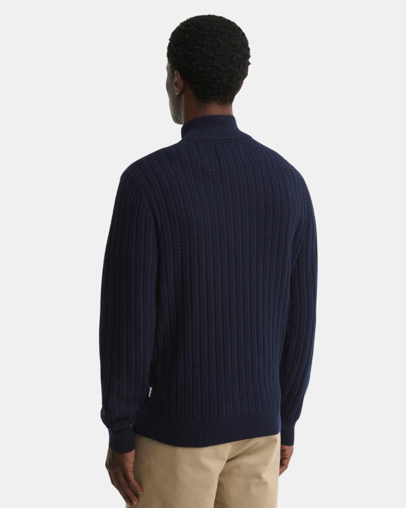 Herringbone Half Zip Jumper