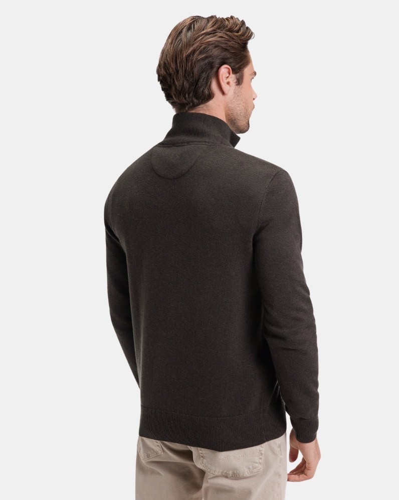 Cotton Half Zip Jumper