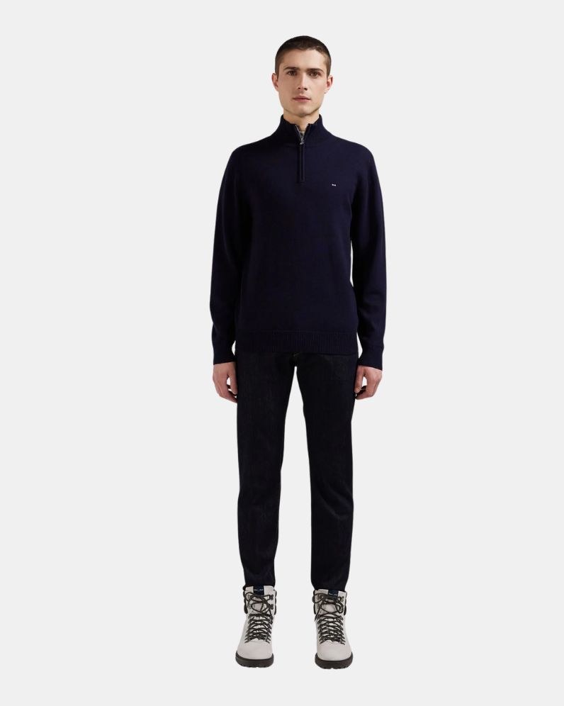 Cotton Half Zip Jumper
