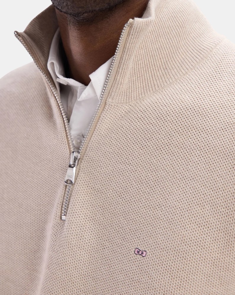 Cotton Half Zip Jumper
