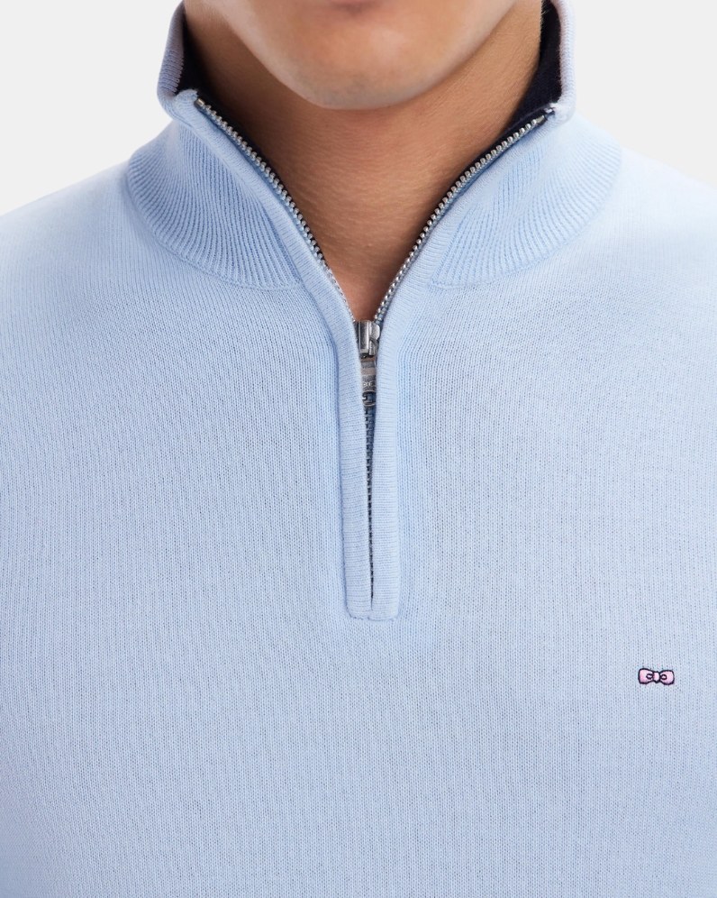 Cotton Half Zip Jumper