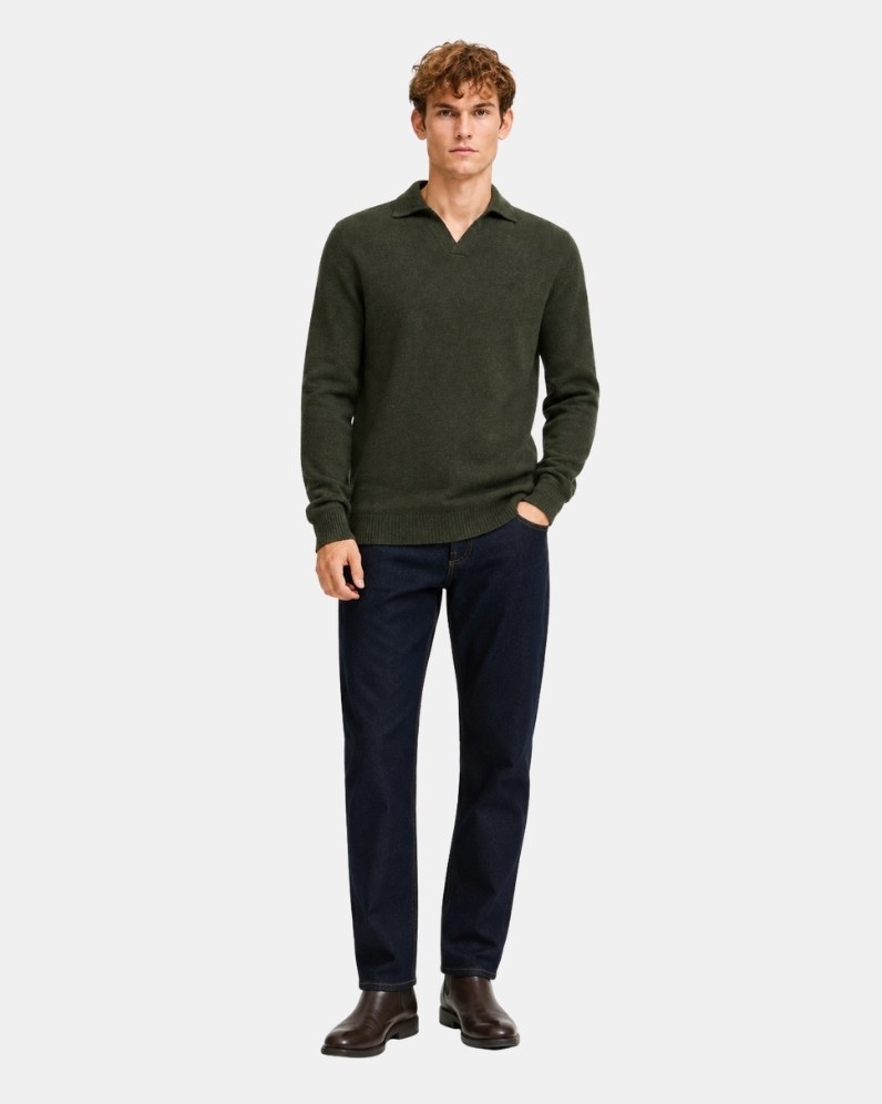 Karl Lambswool Polo Jumper
