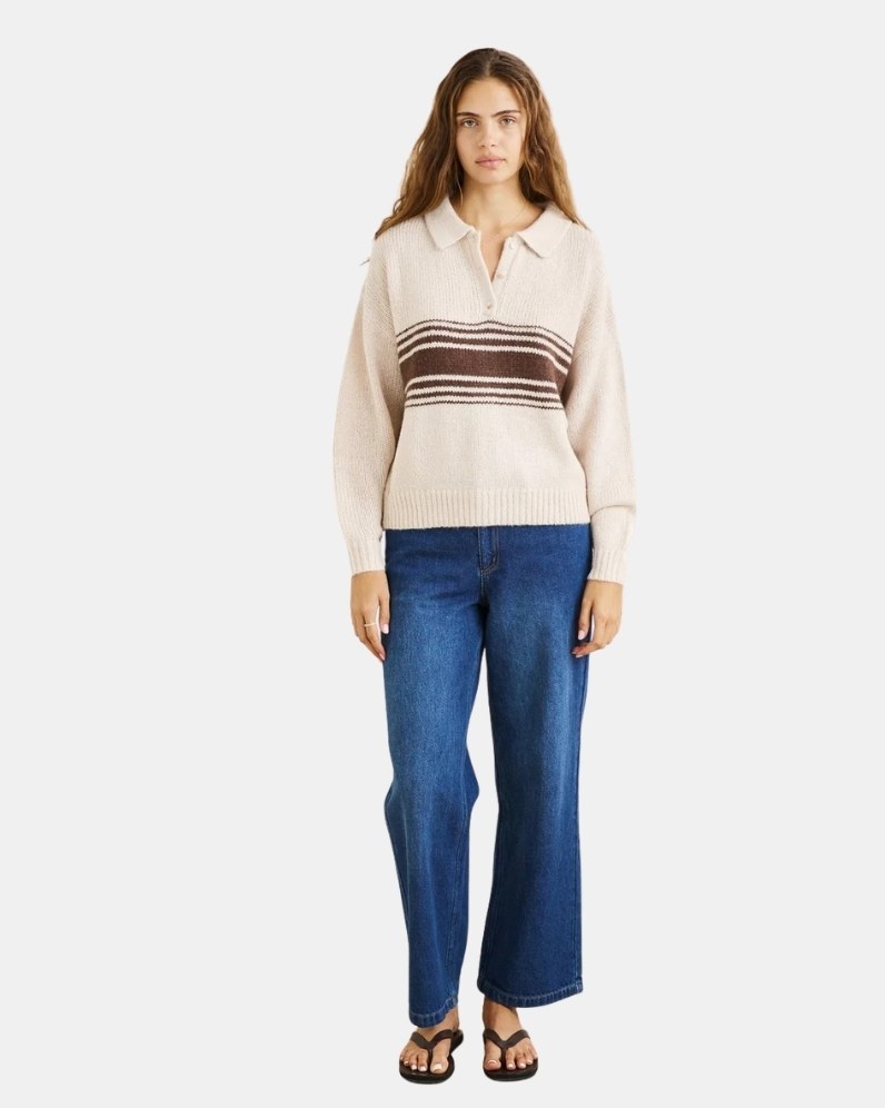 Strata Knit Collared Jumper