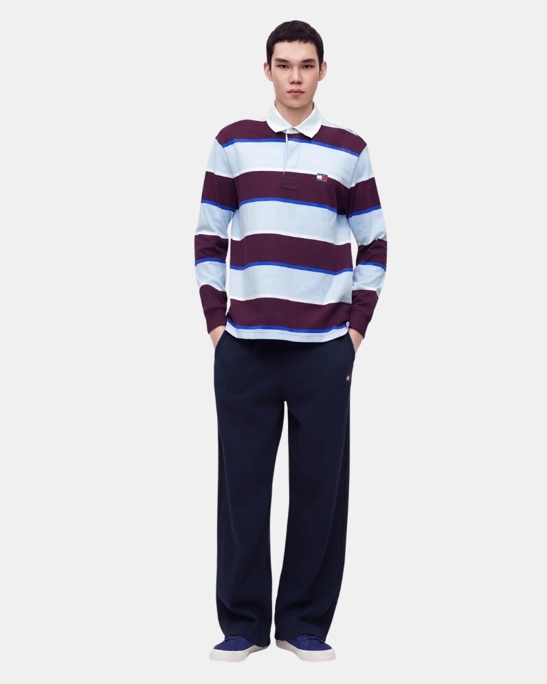 Badge Stripe Rugby Shirt