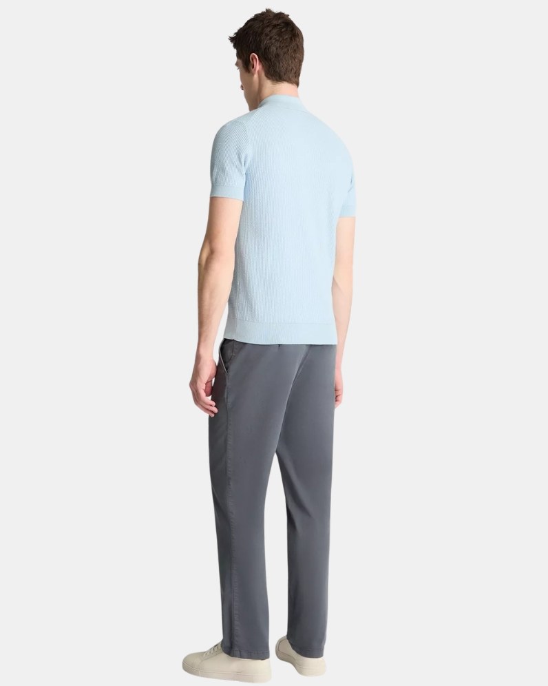 Rib Knit Polo Shirt