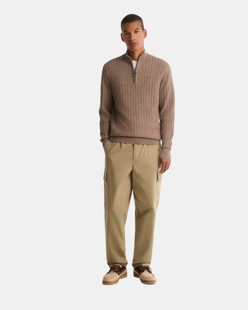 Herringbone Half Zip Jumper