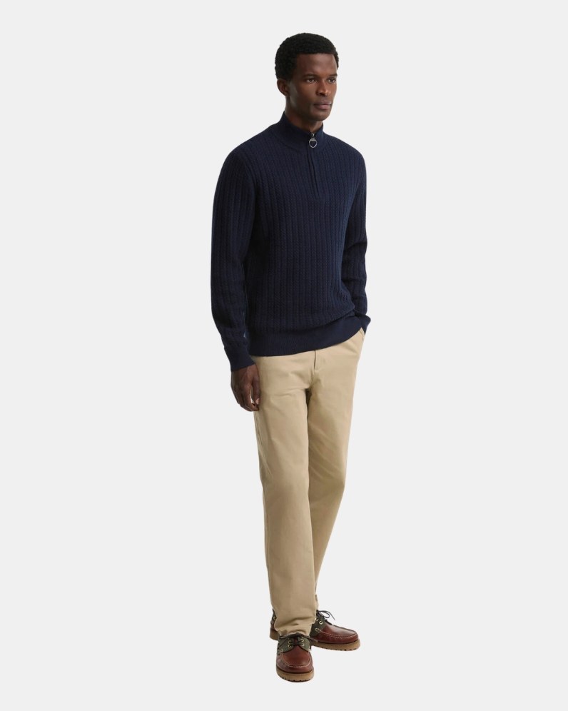 Herringbone Half Zip Jumper