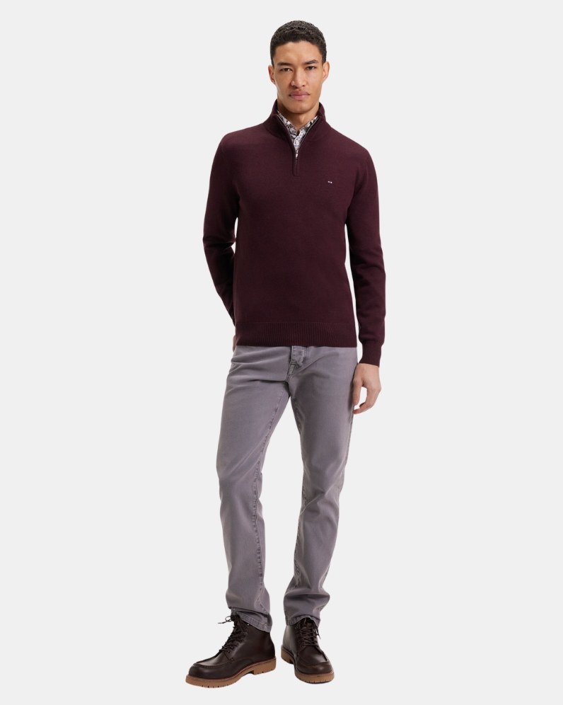 Cotton Half Zip Jumper