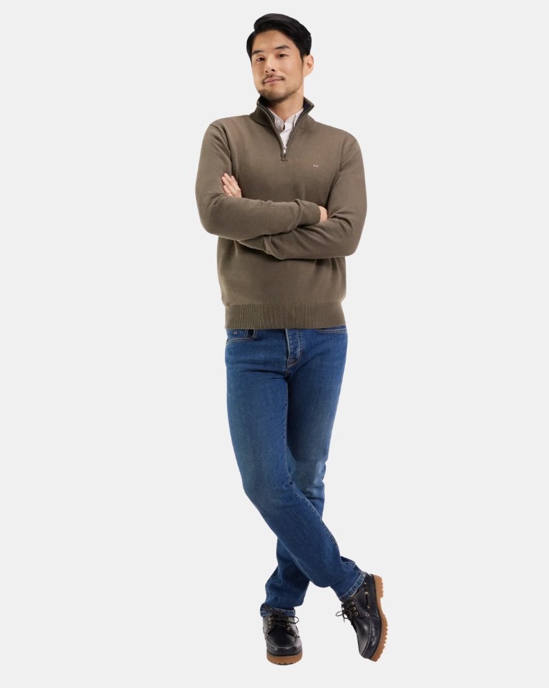 Heavy Cotton Zip Jumper