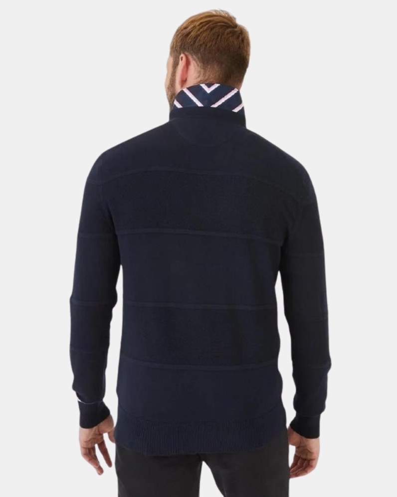 Contrast Collar Polo Knit