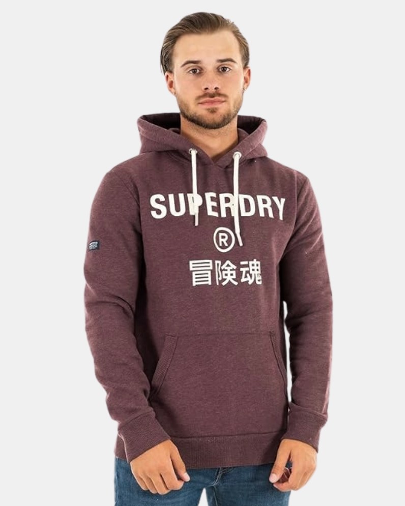 Superdry Vintage Corp Logo Marl Hood