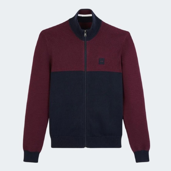 Eden Park Full Zip Textured Cardigan