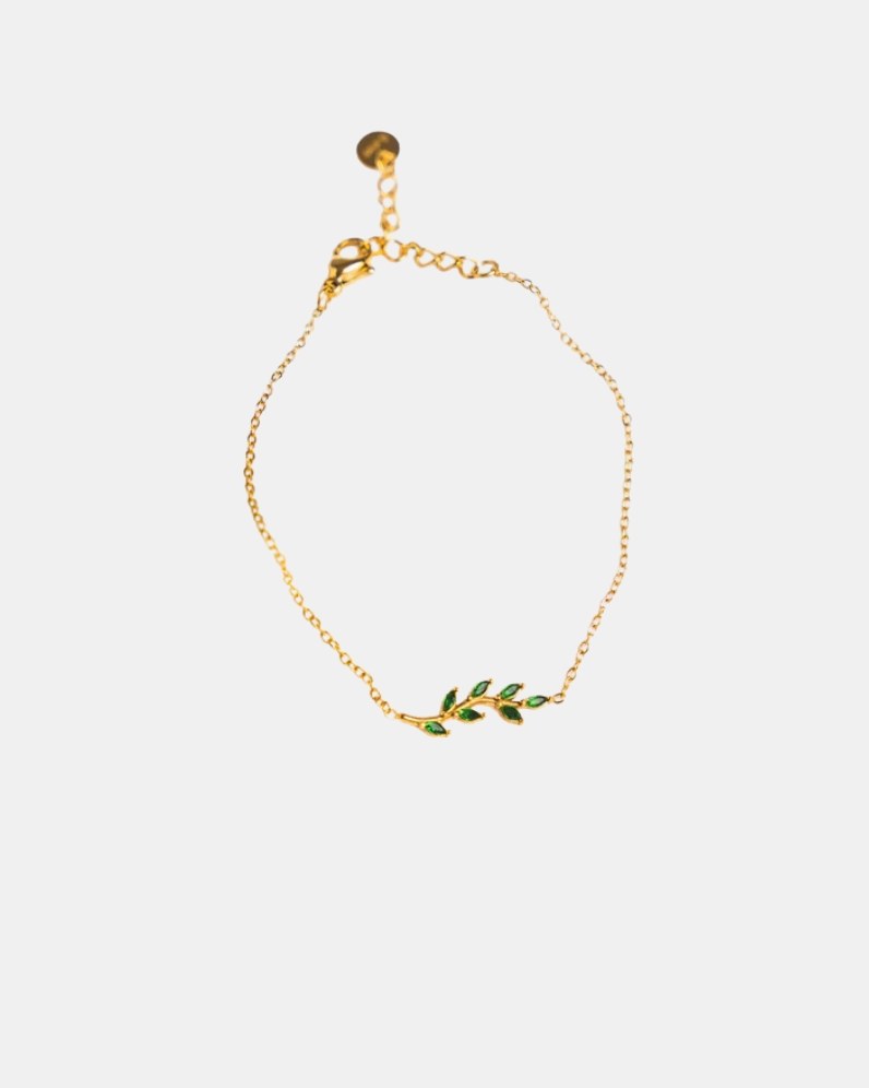 Emerald Leaf Bracelet