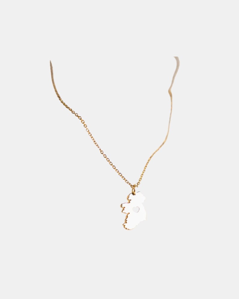 Ireland Heart Map Necklace