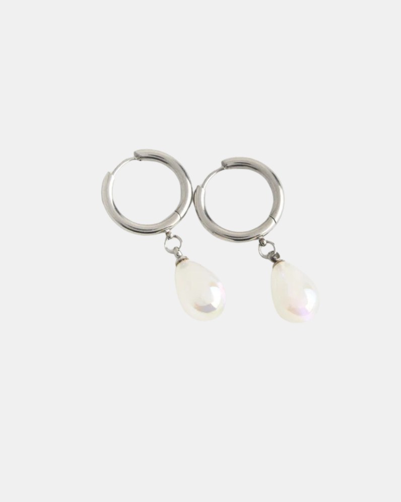 Pearl Hoop Earrings
