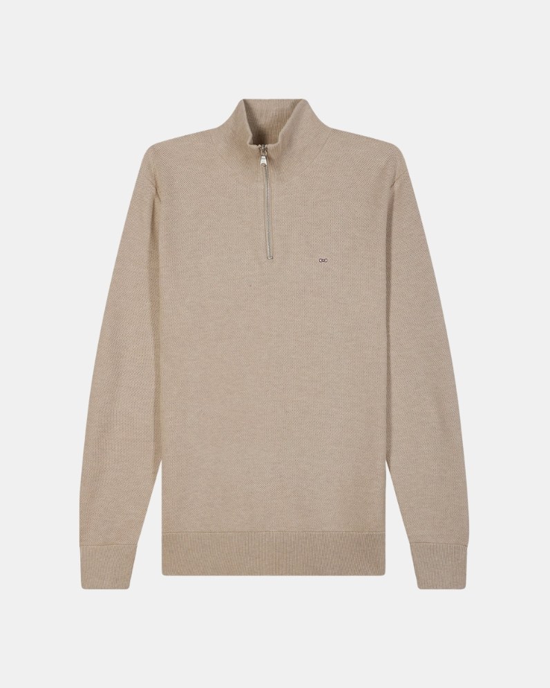 Cotton Half Zip Jumper