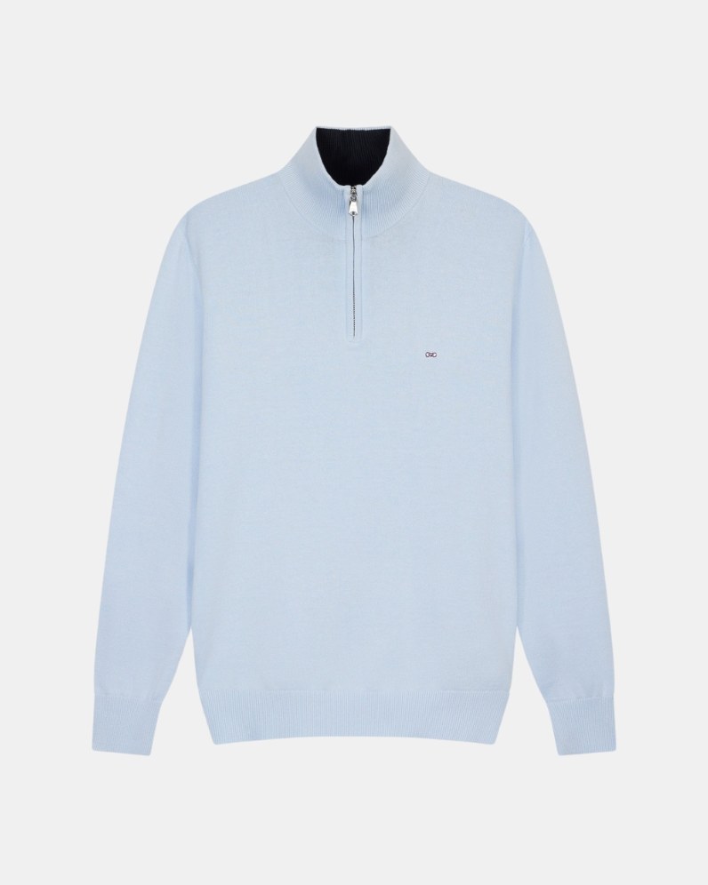 Cotton Half Zip Jumper