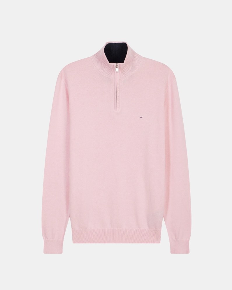 Cotton Half Zip Jumper