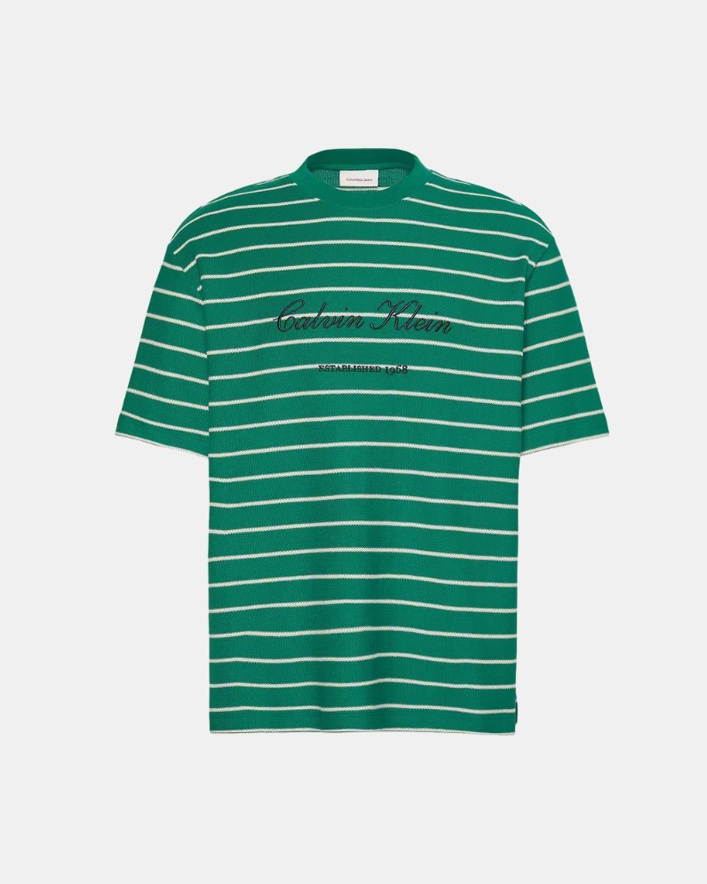 Stripe Pique T-Shirt