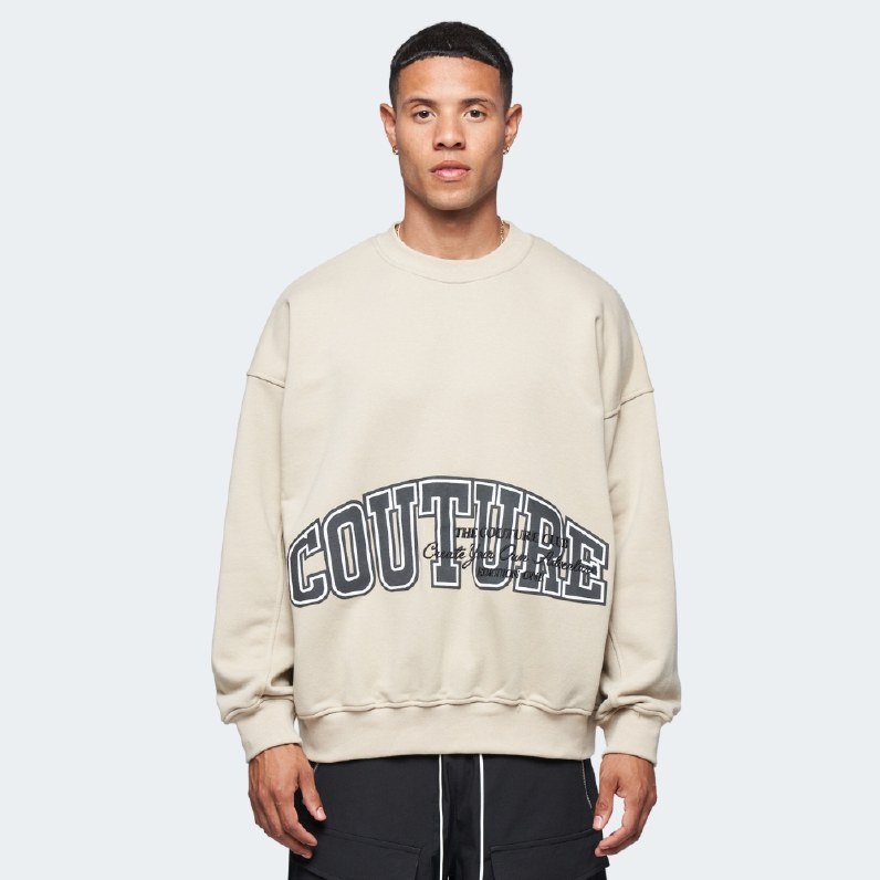 The Couture Club Varsity Puff Print Sweater