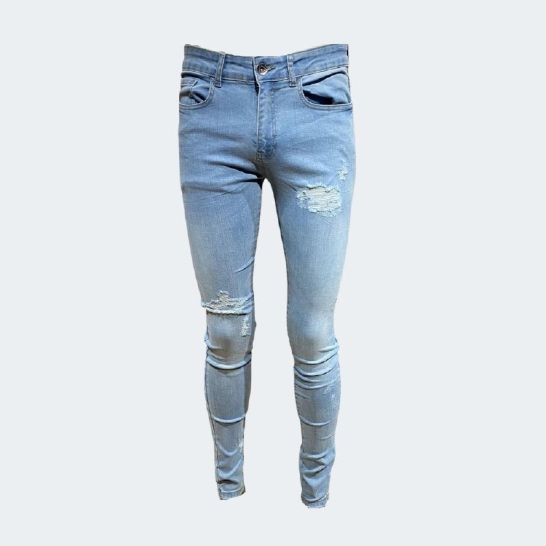 Enzo Venice Faded Ripped Skinny-Stretch Jeans