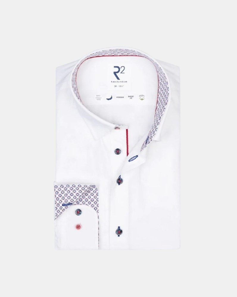 R2 Print Contrast Shirt