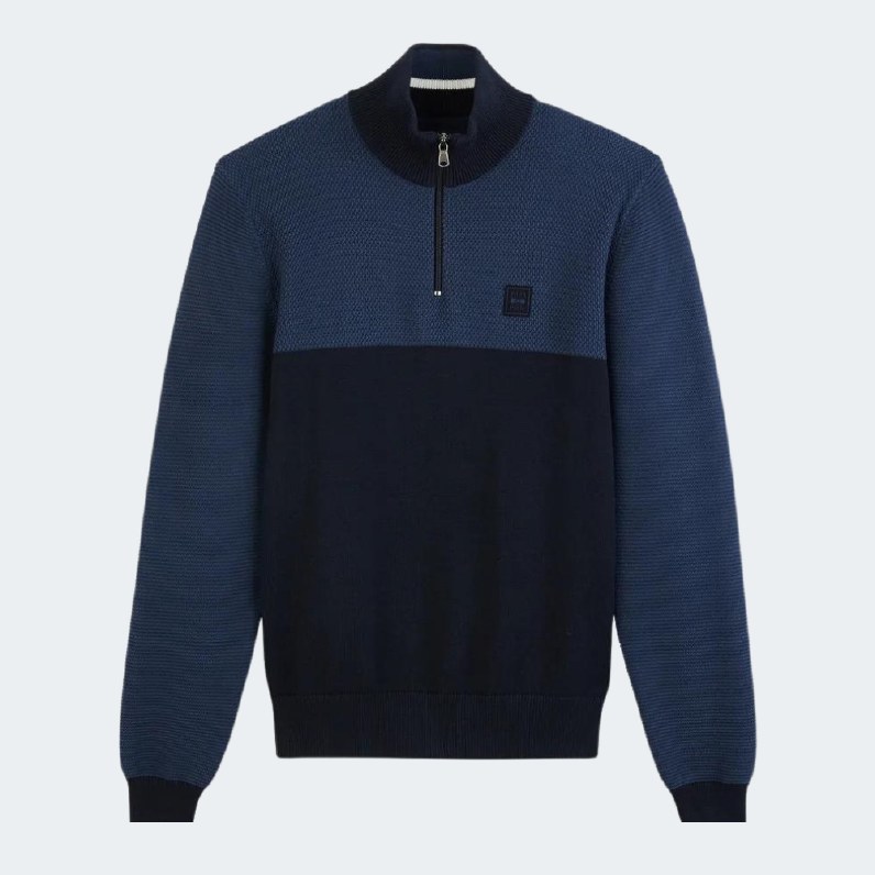 Eden Park Half Zip Textured Jumper