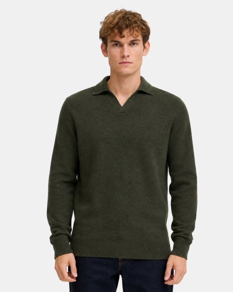 Karl Lambswool Polo Jumper thumbnail