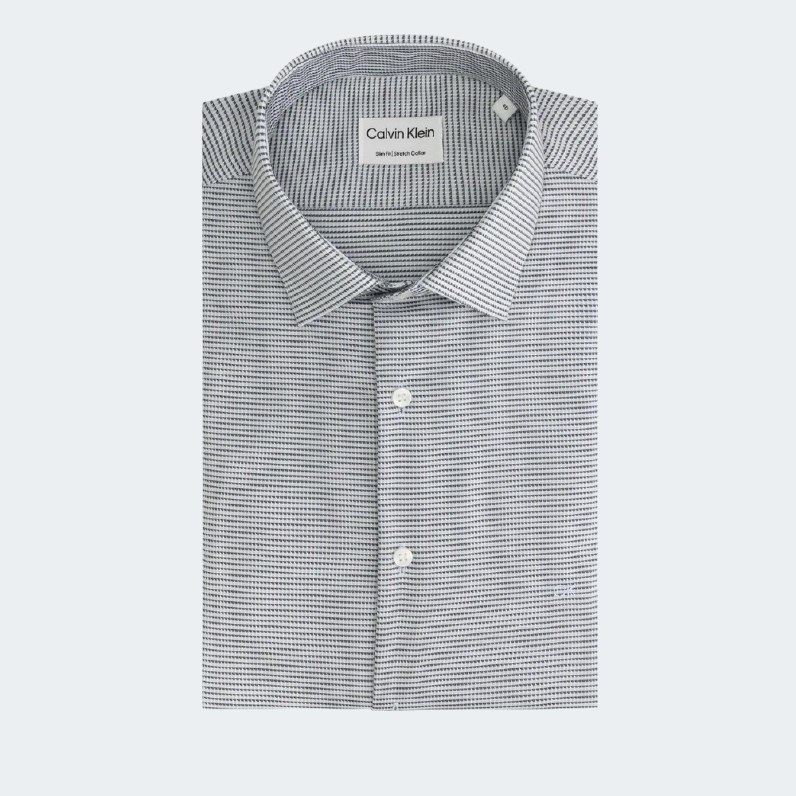 Calvin Klein Stretch Collar Check Shirt